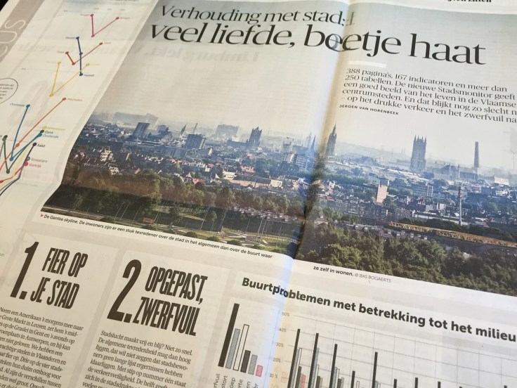 Stadsmonitor in De Morgen. Te Voet in de Stad. Hendrik Vanden Abeele