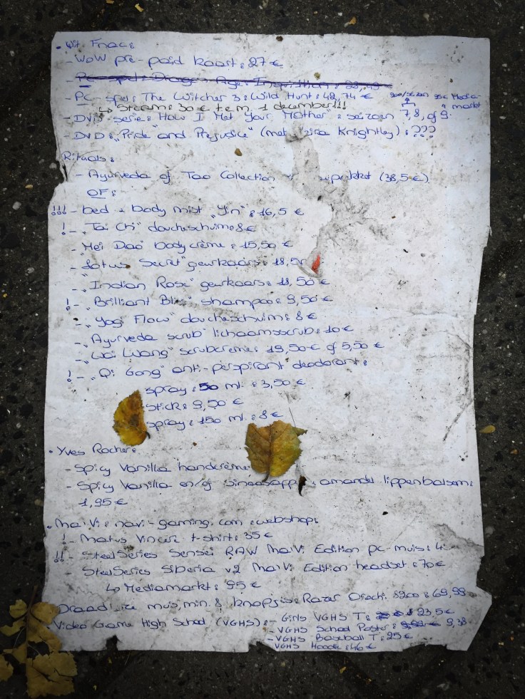 Groundtext #77 Wishlist. Leuven, Bondgenotenlaan, 20 december 2015, Foto Hendrik Elie Vanden Abeele