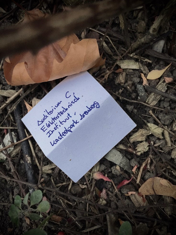 Groundtext #88 Auditorium C. Leuven, Tervuursevest, 12 november 2015, Foto Hendrik Elie Vanden Abeele. Te Voet in de Stad