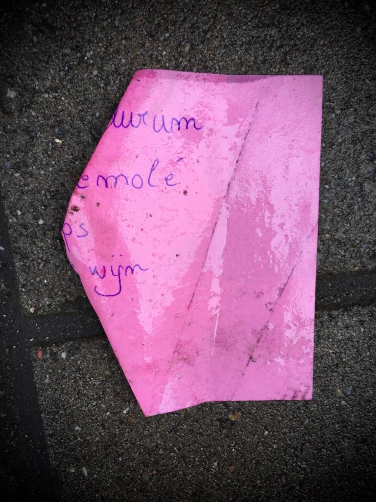 Groundtext #111 emolé. Leuven, Parijsstraat, 11 april 2015, Foto Hendrik Elie Vanden Abeele. Te Voet in de Stad