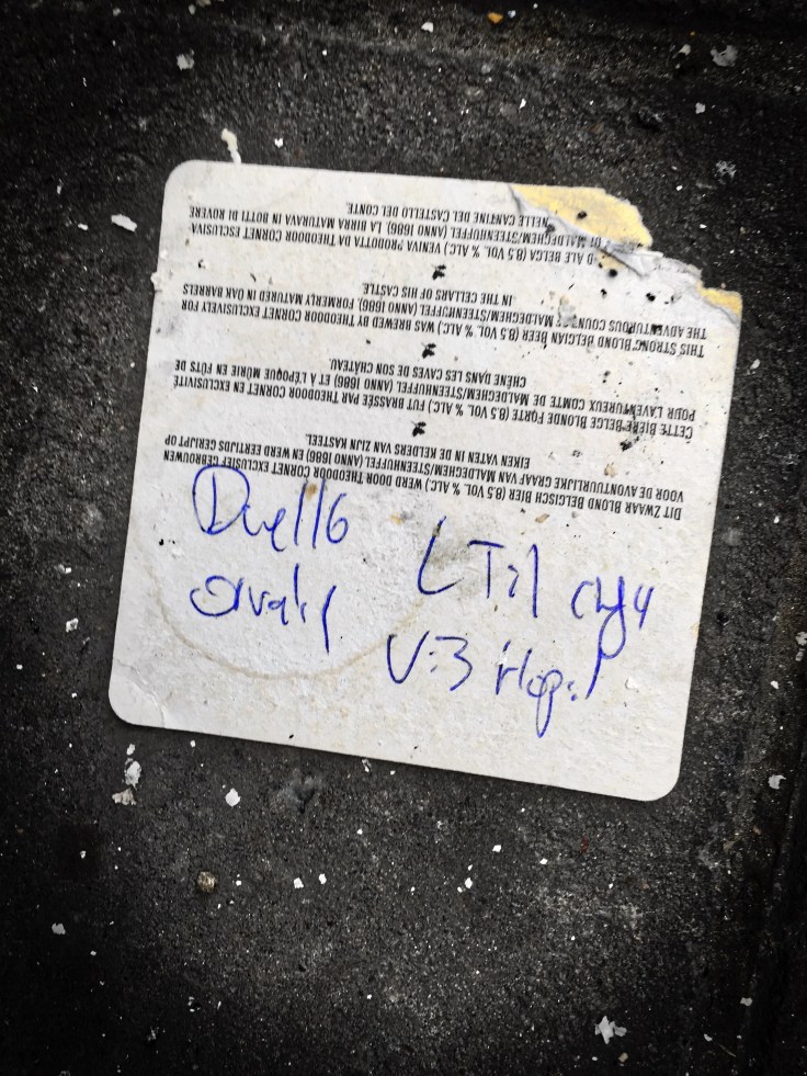 Groundtext #116 Duvel en Orval. Leuven, Parijsstraat, 26 september 2015, Foto Hendrik Elie Vanden Abeele. Te Voet in de Stad