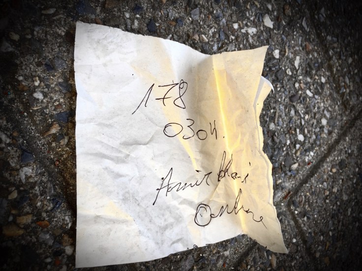 Groundtext #134 178. Leuven, Brusselsestraat, 1 augustus 2015, Foto Hendrik Elie Vanden Abeele. Te Voet in de Stad