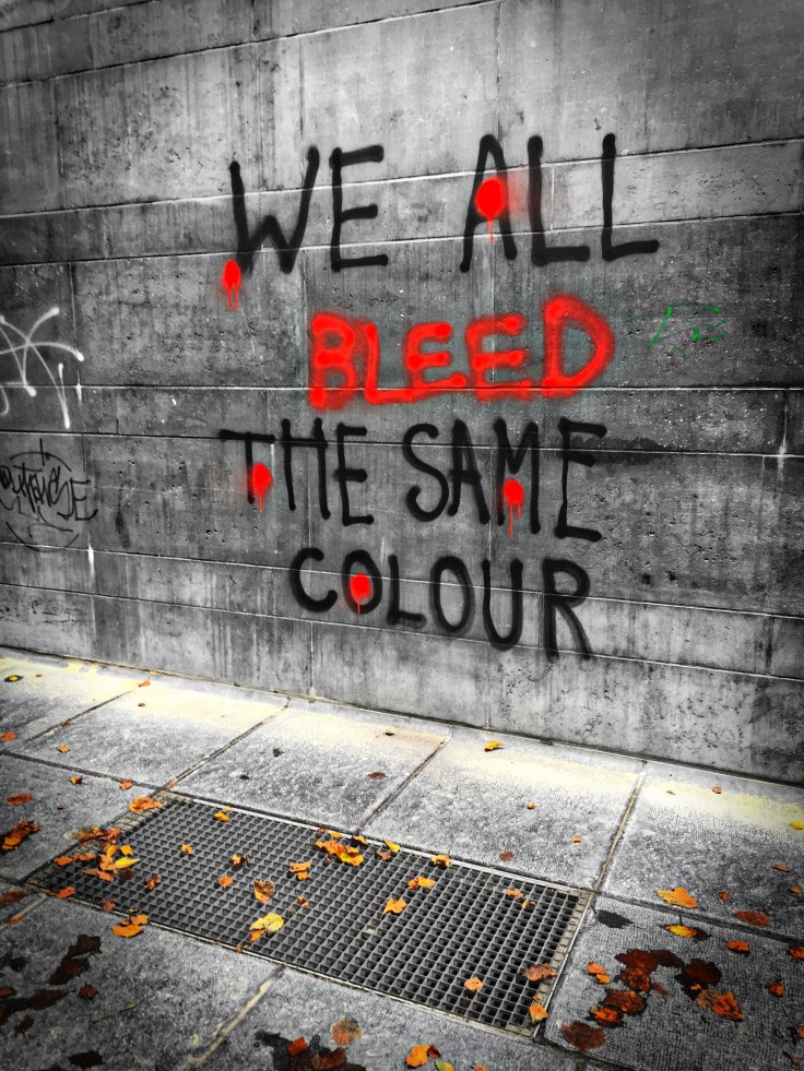 Te Voet in de Stad Brussel We All Bleed the Same Colour