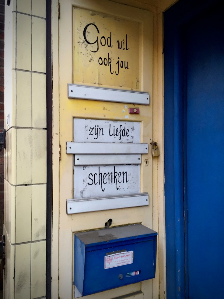 Geen reclame. Leuven, Maria Theresiastraat, 28 december 2015. Te Voet in de Stad, Foto Hendrik Elie Vanden Abeele